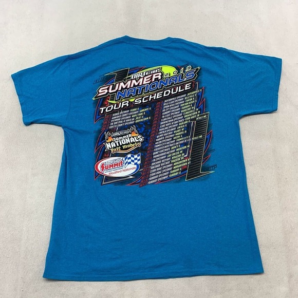 DIRTcar Summer Nationals Racing Graphic Tee Thrifted Vintage Style Size XL - Picture 6 of 9